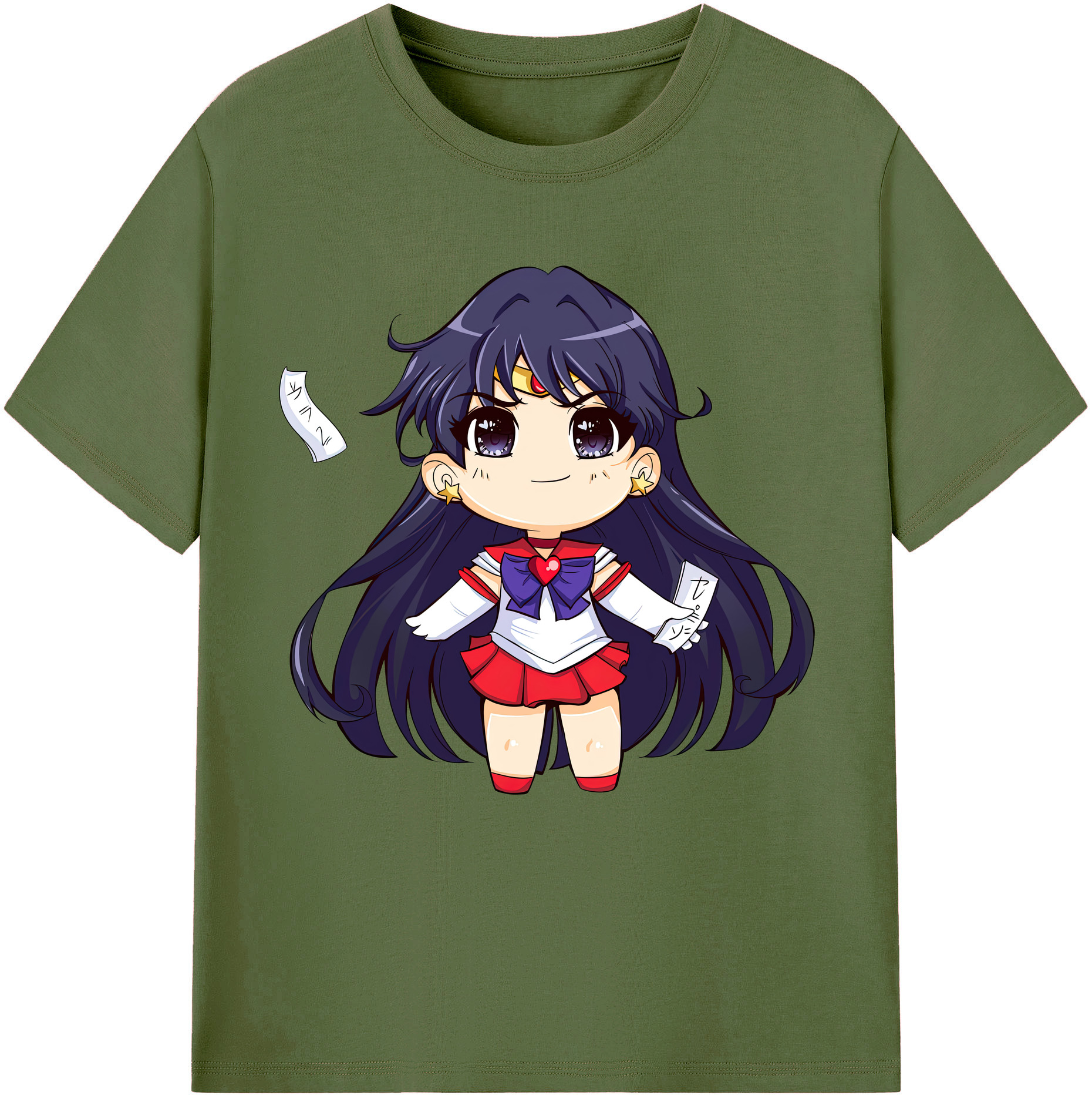 （画像用） 美少女戦士セーラームーン 火野レイ ひの レイ Sailor Moon Hino Rei （セーラーマーズ,Sailor Mars） 綿100％半袖Tシャツ（フロントプリント）